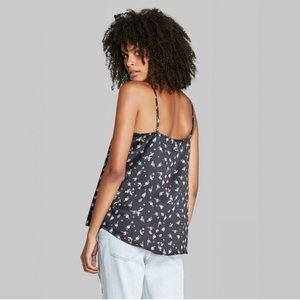 Wild Fable Floral Print V Neck Woven Slip Camisole
